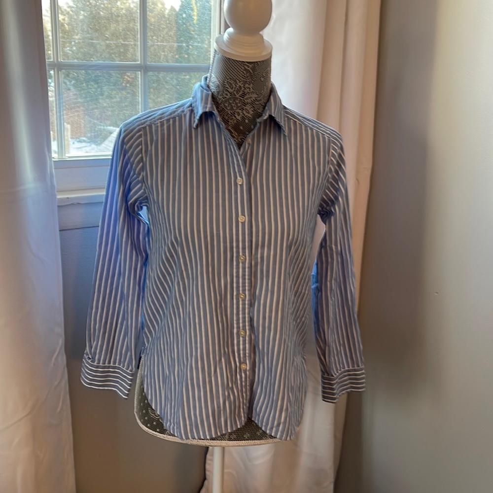 Chambray striped button down